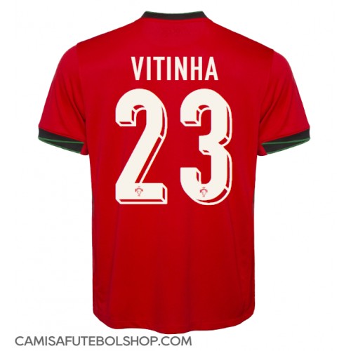 Camisa de time de futebol Portugal Vitinha #23 Replicas 1º Equipamento Europeu 2024 Manga Curta